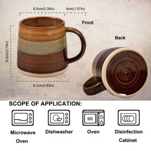 Farmhouse Bright Matte Speckle Glaze Mug Coffee Mugs Unique Color Reusable Coffee Cup with Comfortable Handle, Best Gifts for Men & Women, Gamers, Fathers, Coffee Enthusiasts, Chocolate Tone