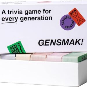 GENSMAK! Party Game - Engaging Multi-Generational Trivia Game with Comedic Hints - Fun for Family and Friends, Adults and Teens - Ages 10+, 2+ Players, 10+ Min Playtime