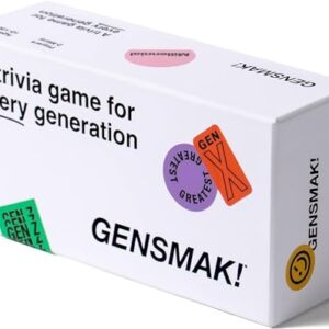 GENSMAK! Party Game - Engaging Multi-Generational Trivia Game with Comedic Hints - Fun for Family and Friends, Adults and Teens - Ages 10+, 2+ Players, 10+ Min Playtime