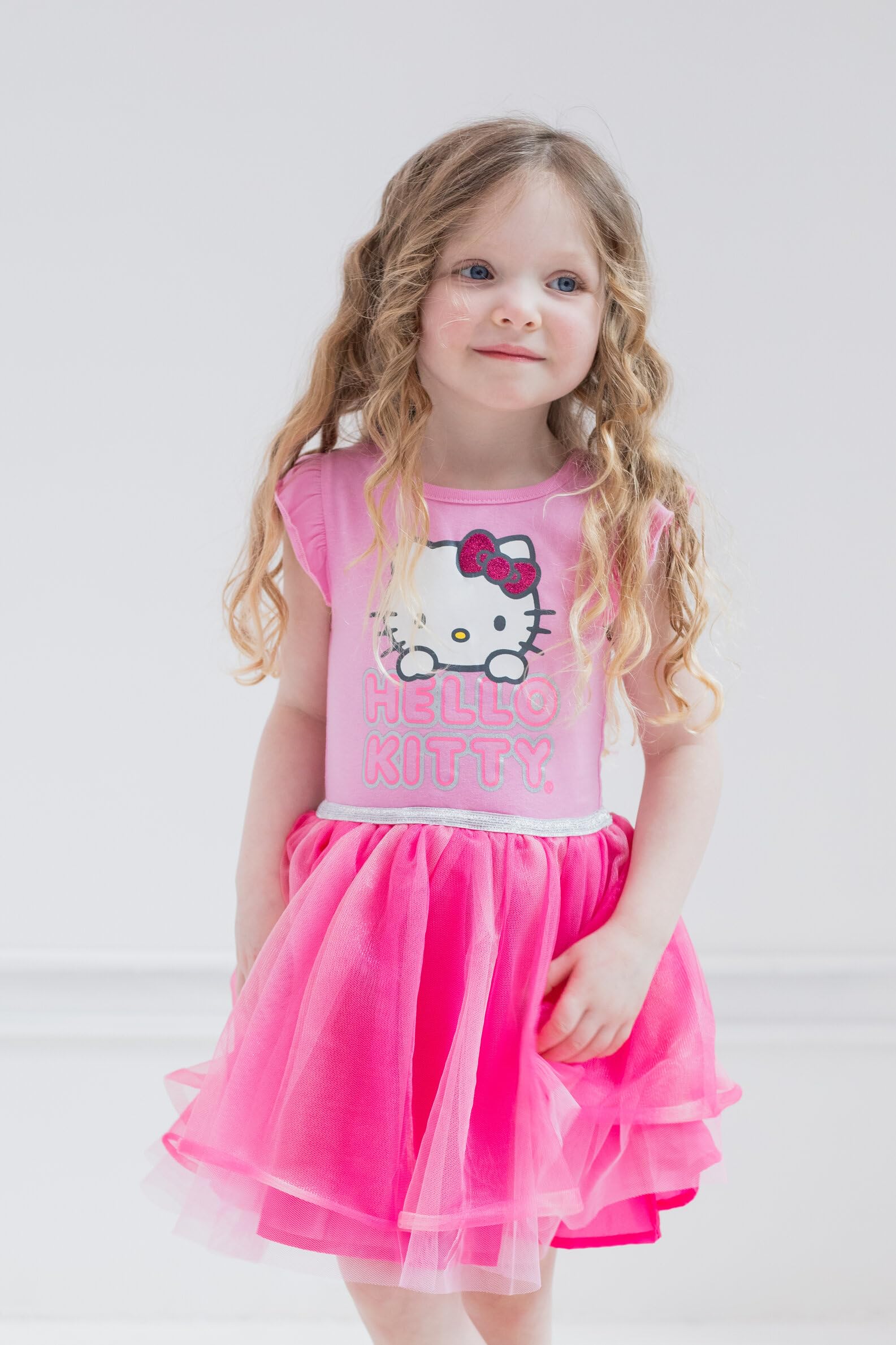 Hello Kitty Little Girls Tulle Dress Pink 7-8