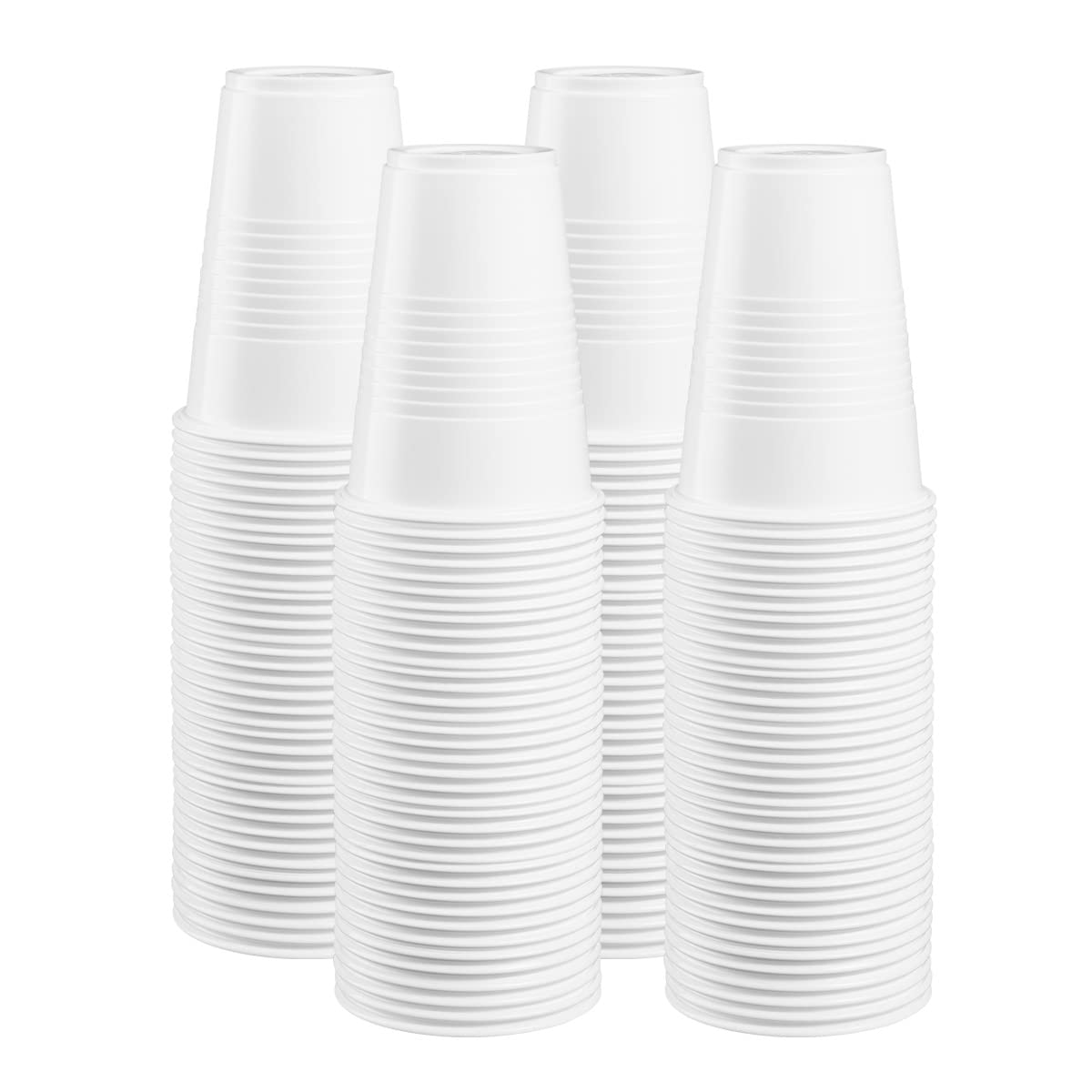 Comfy Package [9 oz. - 500 Count White Plastic Cups - Cold White Cups for Parties, Disposable Drinking Cups for All occasions