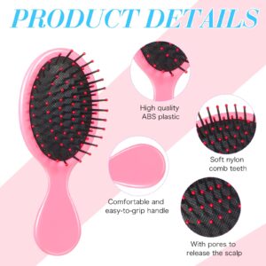 100 Mini Wet Hair Brush Bulk Travel Detangling Brush Soft Bristles Dry Wet Hair Brush Kids Small Hair Brush for Women Most Hair Types Glide Through Tangles with Ease Knots without Tears (Colorful)