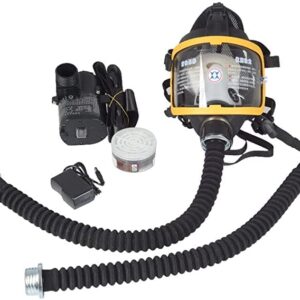 Mefape Electric Constant Flow Supplied Air Fed 2 Gear Adjustable Full Face Gas Mask Respirator System