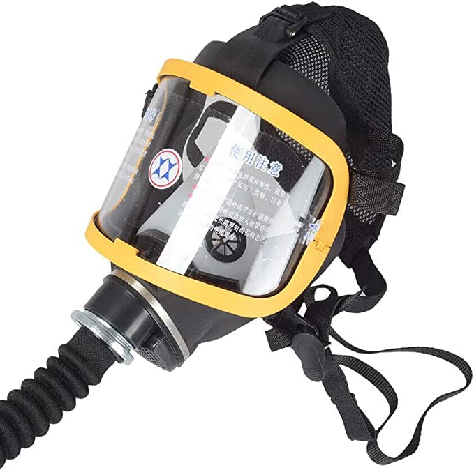 Mefape Electric Constant Flow Supplied Air Fed 2 Gear Adjustable Full Face Gas Mask Respirator System