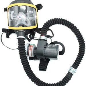 Mefape Electric Constant Flow Supplied Air Fed 2 Gear Adjustable Full Face Gas Mask Respirator System