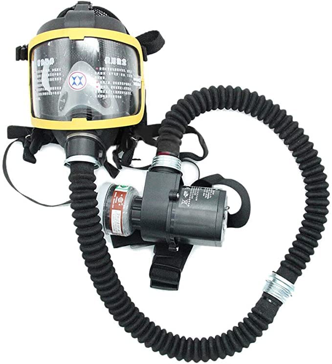 Mefape Electric Constant Flow Supplied Air Fed 2 Gear Adjustable Full Face Gas Mask Respirator System