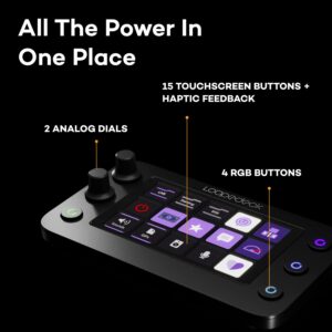 Loupedeck Live S - The Streaming Console for Desktop Productivity, Full Stream Control and Content Creation with Customizable LED Touchscreen Buttons, Dials and RGB Buttons, Works with PC and Mac