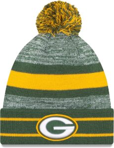 new era unisex-adult nfl official sport knit classic cuffed knit pom beanie hat (green bay packers)