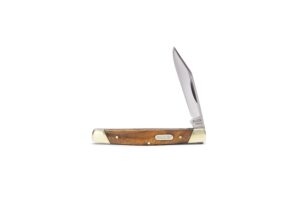 buck knives 379 solo single-blade folding pocket knife with wood handle