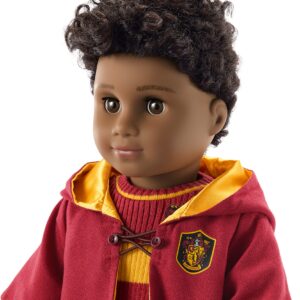 American Girl Harry Potter 18-inch Doll Gryffindor Quidditch Uniform Outfit with Robe Featuring House Crest, For Ages 6+