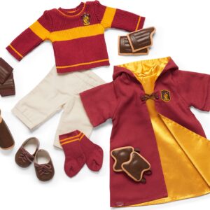 American Girl Harry Potter 18-inch Doll Gryffindor Quidditch Uniform Outfit with Robe Featuring House Crest, For Ages 6+