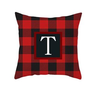 tunkence christmas decorations pillow covers merry christmas throw pillow covers classic buffalo plaid snow home winter pillow covers for sofa couch winter holiday home decor,18x18 clearance