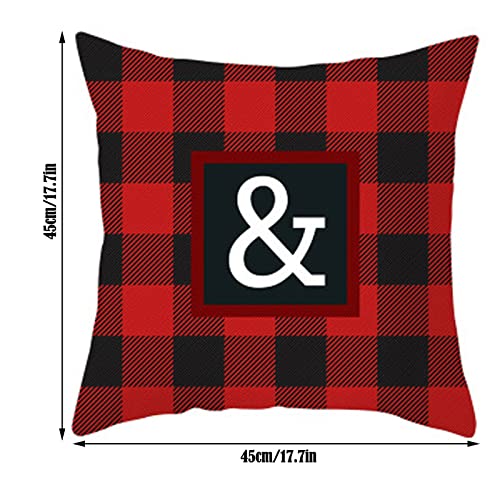 TUNKENCE Christmas Pillow Covers Winter Holiday Cushion Case Square Cushion Covers for Sofa Couch Winter Holiday Home Decor,18X18