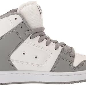 DC Men's Manteca 4 Hi High Top Casual Skate Shoe Sneaker, White/Grey, 9.5