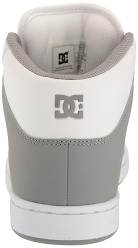 DC Men's Manteca 4 Hi High Top Casual Skate Shoe Sneaker, White/Grey, 9.5