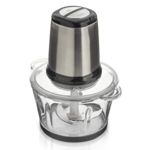 Eternal Living Food Processors & Vegetable Chopper with Glass Bowl Ground Meat Vegetables Fruits Nuts Ice, Stainless Steel