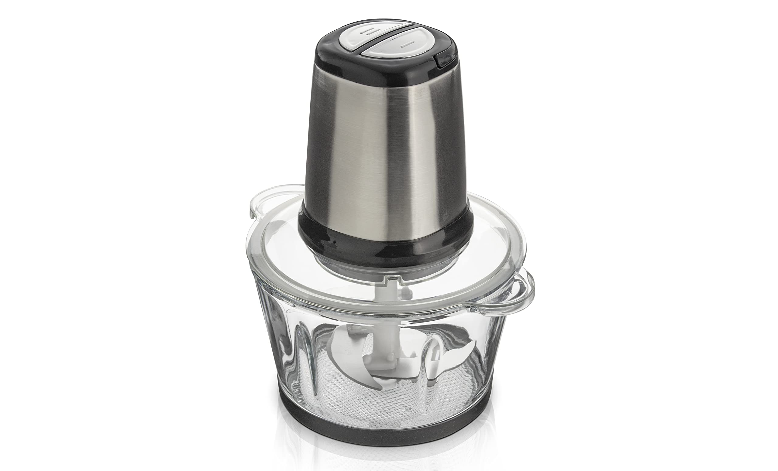 Eternal Living Food Processors & Vegetable Chopper with Glass Bowl Ground Meat Vegetables Fruits Nuts Ice, Stainless Steel