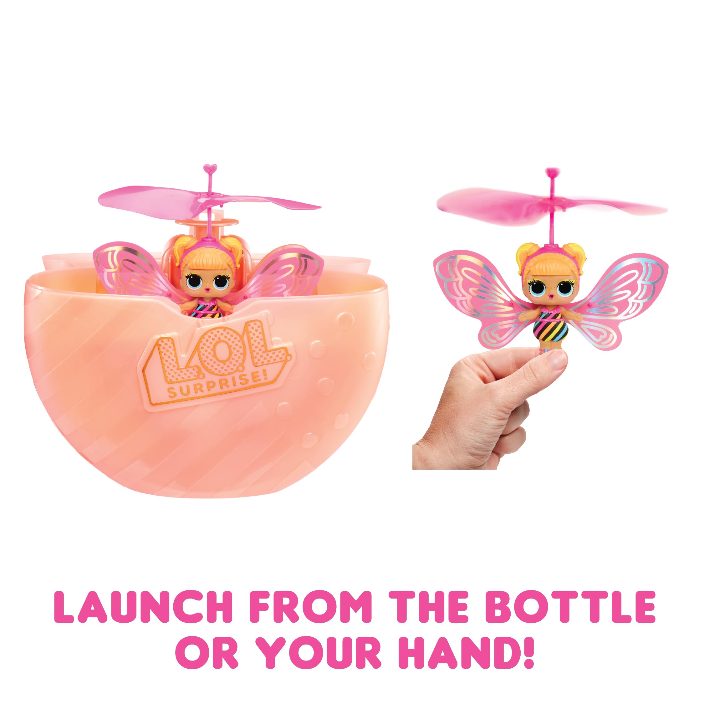 L.O.L. Surprise! Magic Flyers: Flutter Star- Hand Guided Flying Doll, Collectible Doll, Touch Bottle Unboxing, Great Gift for Girls Age 6+, Multicolor