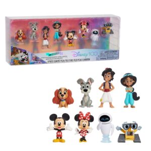 disney100 years of love celebration collection limited edition 8-piece figure pack, kids toys for ages 3 up by just play