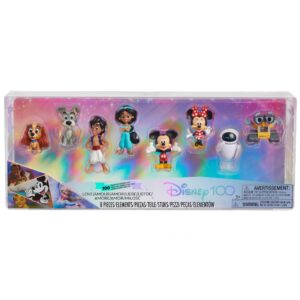 Disney100 Years of Love Celebration Collection Limited Edition 8-Piece Figure Pack, Kids Toys for Ages 3 Up by Just Play