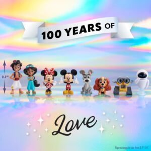 Disney100 Years of Love Celebration Collection Limited Edition 8-Piece Figure Pack, Kids Toys for Ages 3 Up by Just Play