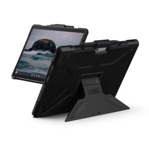 urban armor gear surface pro 9 shockproof case, black (kickstand/pen holder/genuine type cover compatible/easy grip material) uag-sfpro9-bk