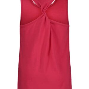 Calvin Klein Girls' Performance Tank Top, Sleeveless & Crew-Neck Neckline, Logo Detailing, Azalea Twist