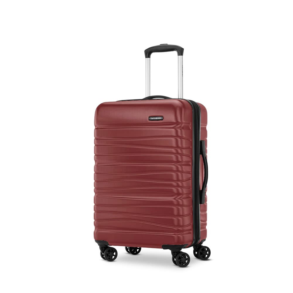 Samsonite Evolve SE Hardside Expandable Luggage with Double Spinner Wheels, Matte Burgundy, 3PC Set (CO/M/L)