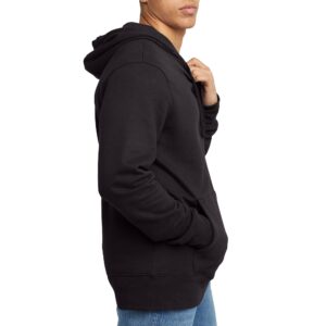 Hanes Originals Midweight Fleece Hoodie, Pullover Hooded Sweatshirt for Men, BLACK, MEDIUM