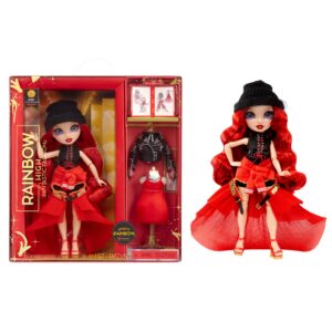 rainbow high fantastic fashion ruby anderson - red 11” fashion doll and playset with 2 complete doll outfits, and fashion play accessories, great gift for kids 4-12 years old