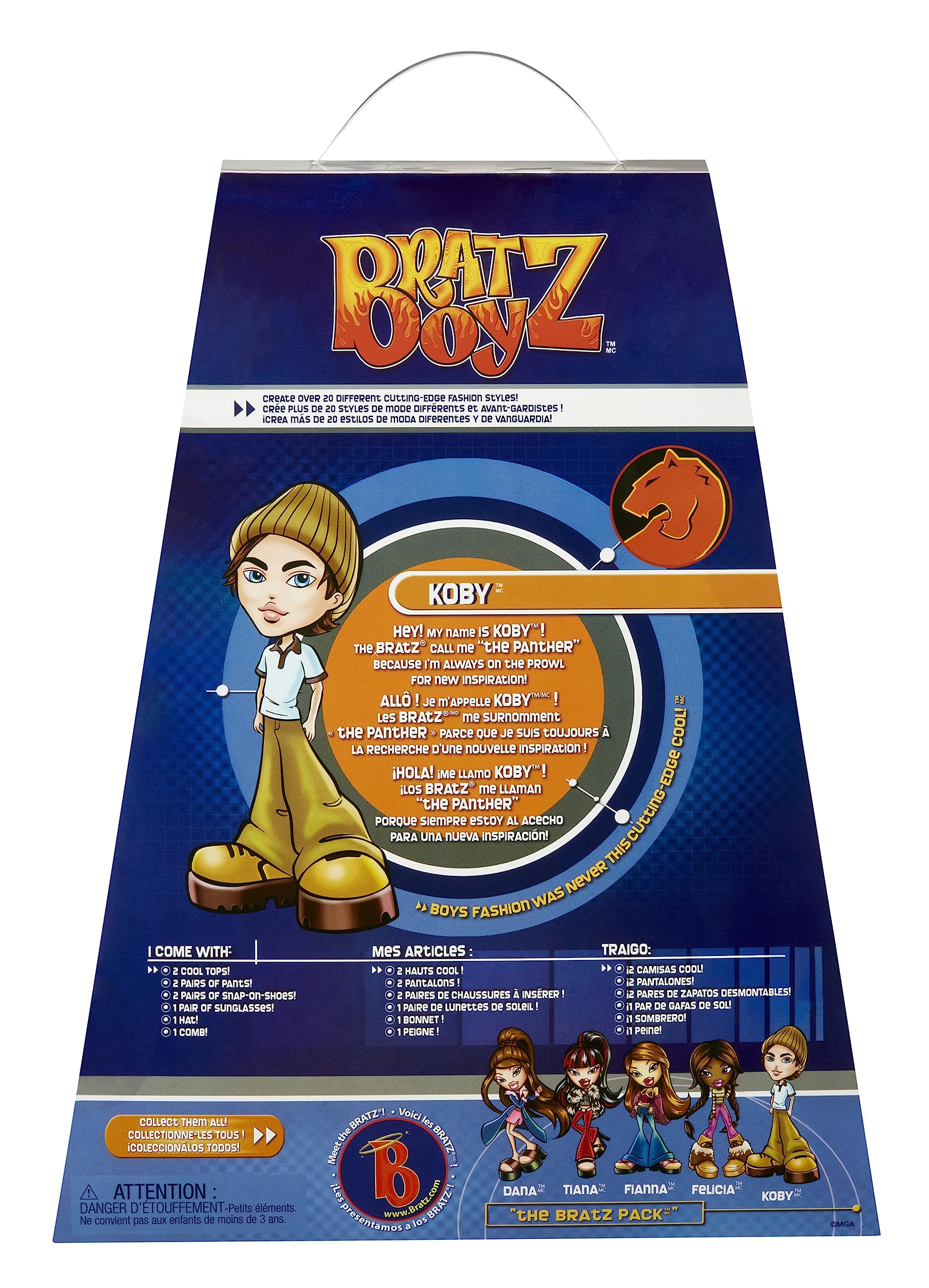 Bratz Original Fashion Doll Koby Boyz Series 3 with 2 Outfits and Poster, Collectors Ages 6 7 8 9 10+