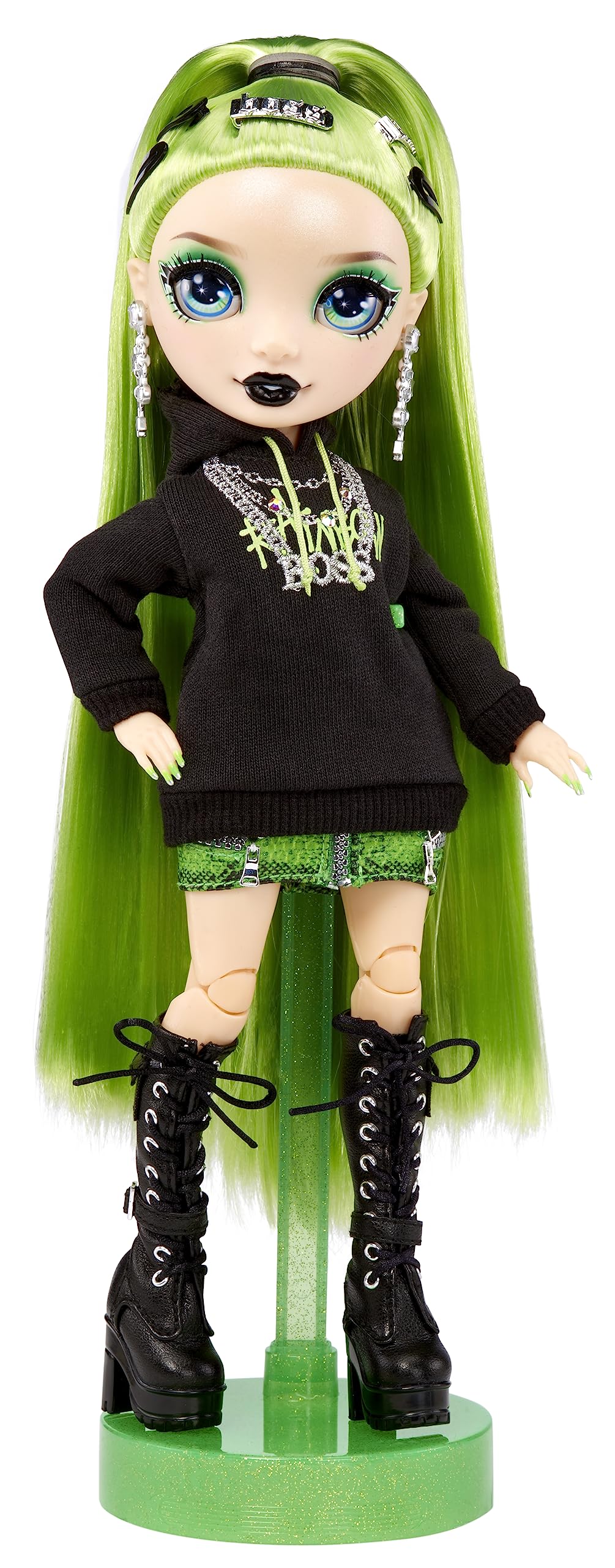 Rainbow High Fantastic Fashion Jade Hunter - Green 11” Fashion Doll and Playset with 2 Complete Doll Outfits, and Fashion Play Accessories, Great Gift for Kids 4-12 Years Old