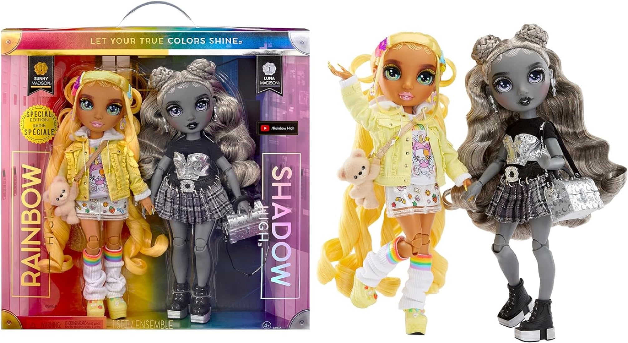 Rainbow High Madison Twins 2-Pack with Mix & Match Outfits - Great Gift for Kids & Collectors