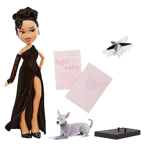 Bratz x Kylie Jenner Night Fashion Doll with Evening Gown, Pet Dog, and Poster