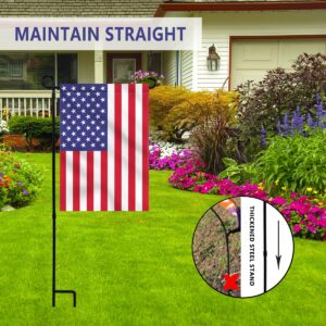 YEAHOME Garden Flag Stand Holder, Premium Yard Flag Holder Weather-Proof Metal Powder-Coated Flagpole for American Flag, Christmas Garden Flag, Outdoor Garden Decor Decoration