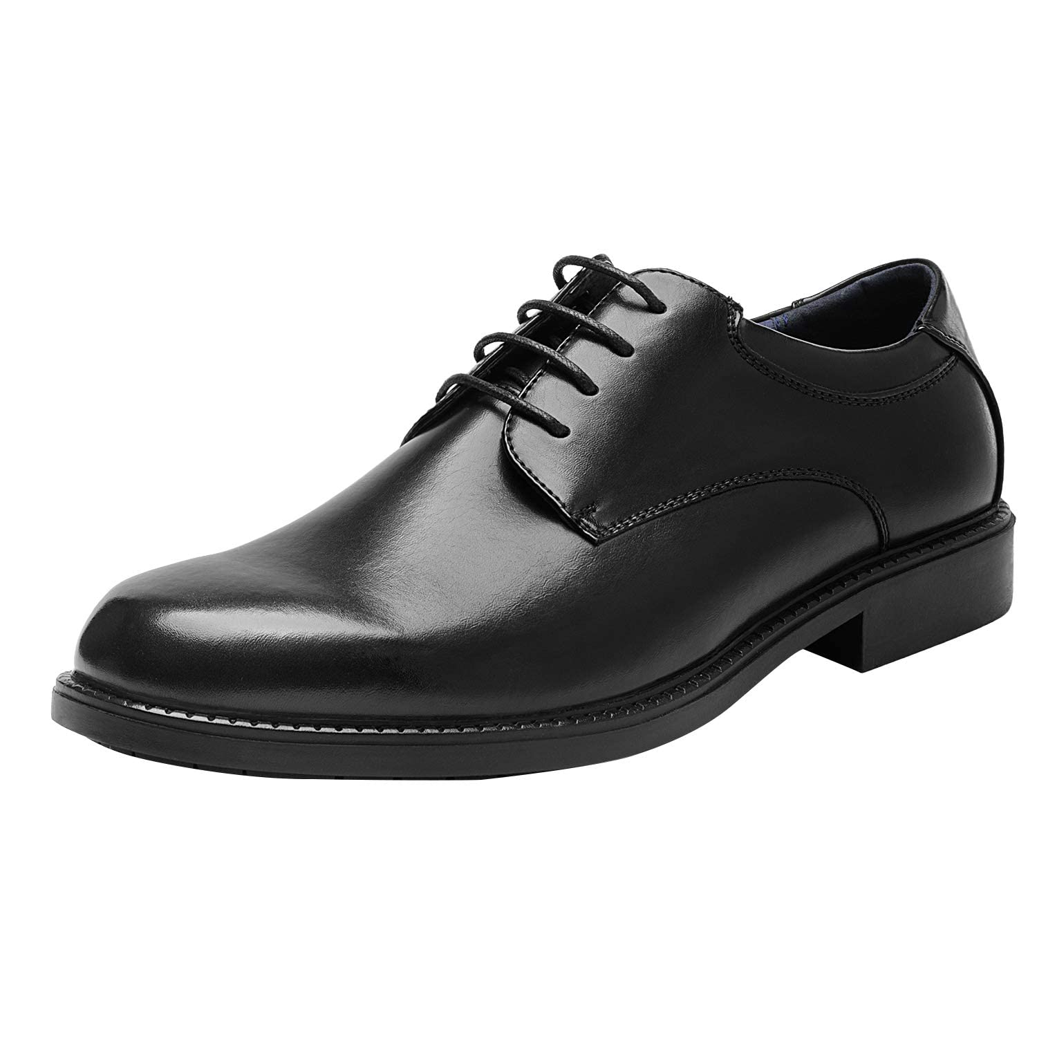 Bruno Marc Men's Black Leather Lined Dress Oxford Shoes Classic Lace Up Formal Dress Wide Shoes,DOWNINGWIDE-02,Black,11 W US