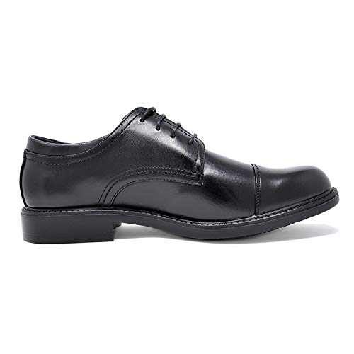 Bruno Marc Men's Black Leather Lined Dress Oxford Shoes Classic Lace Up Formal Dress Wide Shoes,DOWNINGWIDE-01,Black,10 W US