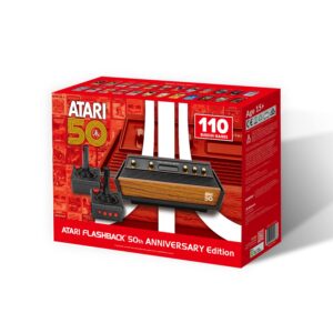 Atari Flashback Console 50th Anniversary Edition, Retro Game Console, Built-in 110 Classic Games, Two Joystick Controllers, HDMI, PLUG & PLAY on HD TV