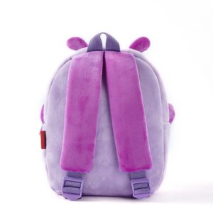 NICE CHOICE Cute Toddler Backpack Toddler Bag Plush Animal Cartoon Mini Travel Bag for Baby Girl Boy 2-6 Years(Purple Butterfly)