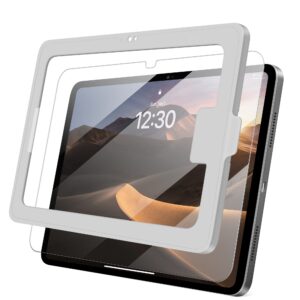 kingblanc [1-touch installation] screen protector for ipad 10th generation (2022, 10.9-inch), tempered glass film with auto alignment kit, 2.5d round edge, hd clear, case friendly