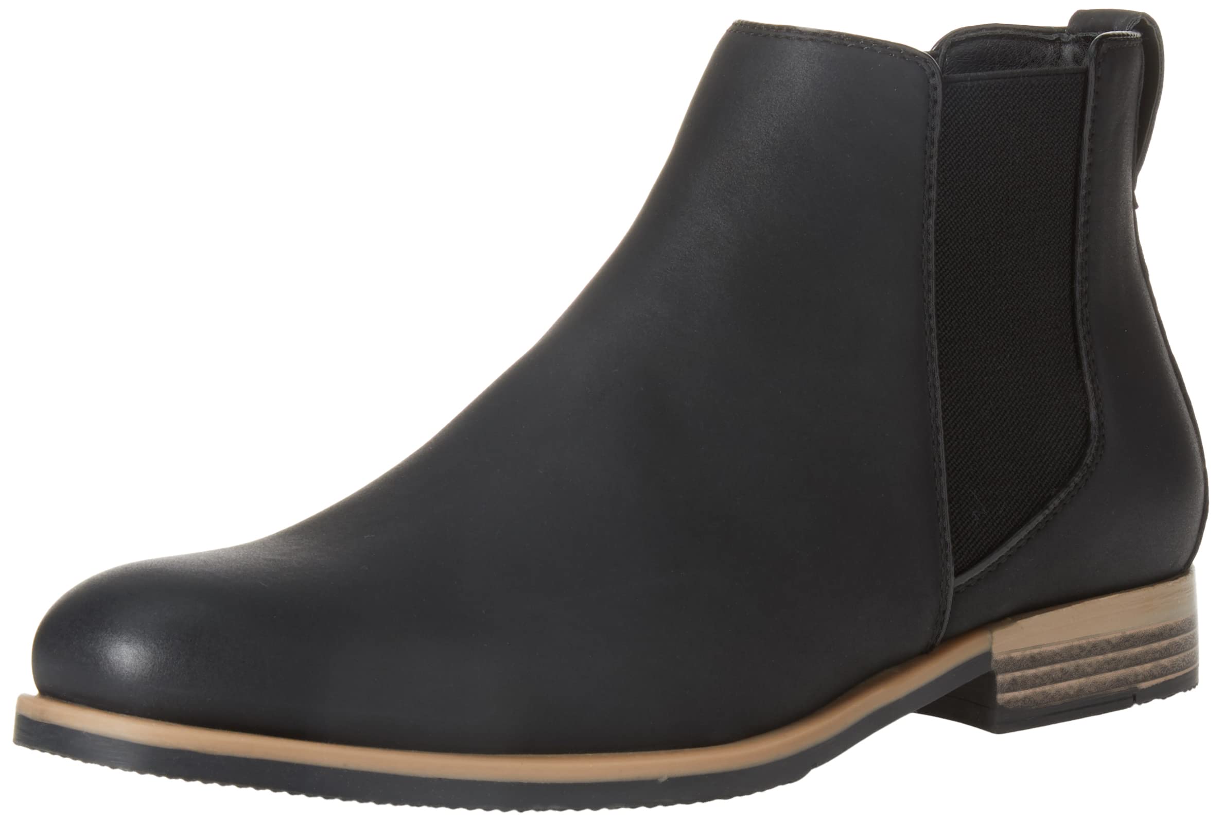 Amazon Essentials Men's Chelsea Boot, Black Faux Leather, 13