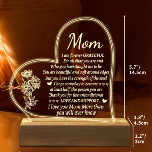 Mom Gifts from Daughter Son, Engraved Night Light Mom Gifts, Mothers Day Gifts for Mom from Daughter Son, Unique Birthday Gifts for Mom, Stepmom