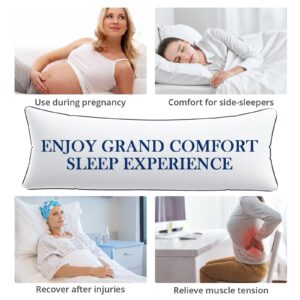 HYMOKEGE Body Pillows for Adults, Full Body Pillow Inserts Firm and Fluffy, 20X54 Long Pillows for Sleeping and Back Pain