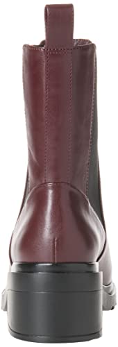 Amazon Essentials Women's Chunky Sole Chelsea Boot, Black Oxblood, 7.5 Wide