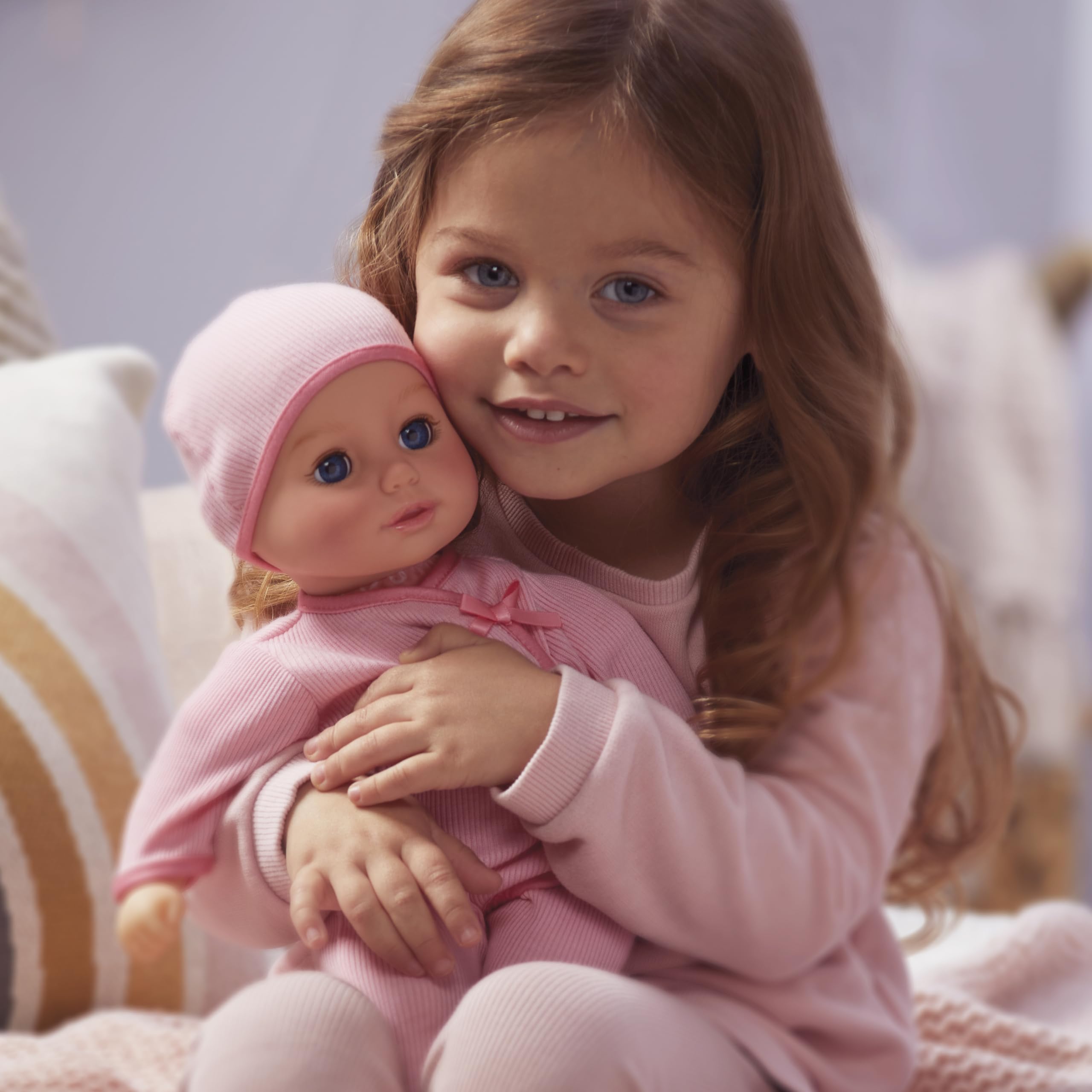 Baby Born My First Baby Doll Annabell - Blue Eyes: Realistic Soft-Bodied Baby Doll for Kids Ages 1 & Up, Eyes Open & Close, Baby Doll with Bottle