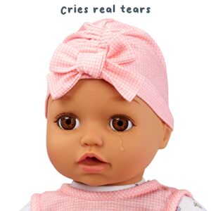 Baby Born My Real Baby Doll Ava - Light Brown Eyes: Realistic Soft-Bodied Baby Doll Ages 3 & Up, Sound Effects, Drinks & Wets, Mouth Moves, Cries Real Tears, Eyes Open & Close, Pacifier