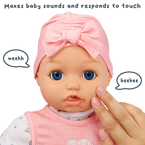 Baby Born My Real Baby Doll Annabell - Blue Eyes: Realistic Soft-Bodied Baby Doll Ages 3 & Up, Sound Effects, Drinks & Wets, Mouth Moves, Cries Real Tears, Eyes Open & Close, Pacifier