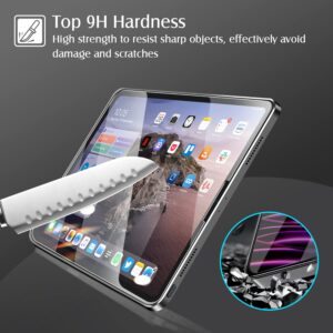 auaua Screen Protector for iPad Pro 12.9 inch 6th/5th/4th/3rd Generation (2022/2021/ 2020/2018), with Easy Installation Tool, 9H Hardness Tempered Glass