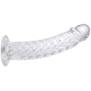 Upgrade 8.3 Inch Dragon Scales Realistic Dildo G Spot Stimulation Dildos with Powerful Suction Cup for Hands-Free Play Anal Adult Sex Toy for Women and Couple (Clear)