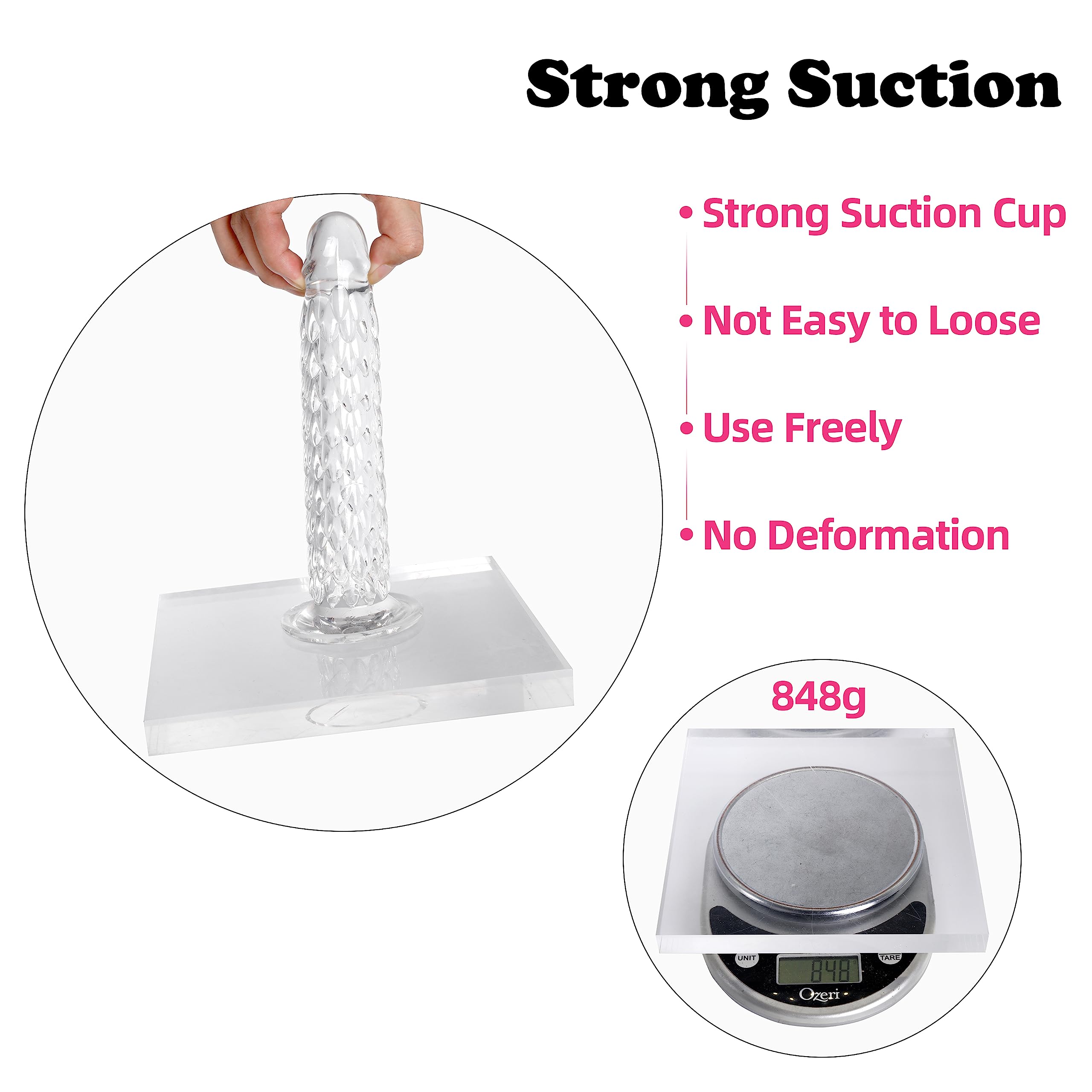 Upgrade 8.3 Inch Dragon Scales Realistic Dildo G Spot Stimulation Dildos with Powerful Suction Cup for Hands-Free Play Anal Adult Sex Toy for Women and Couple (Clear)